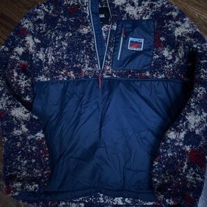 Colorful Fleece Pullover with Pocket